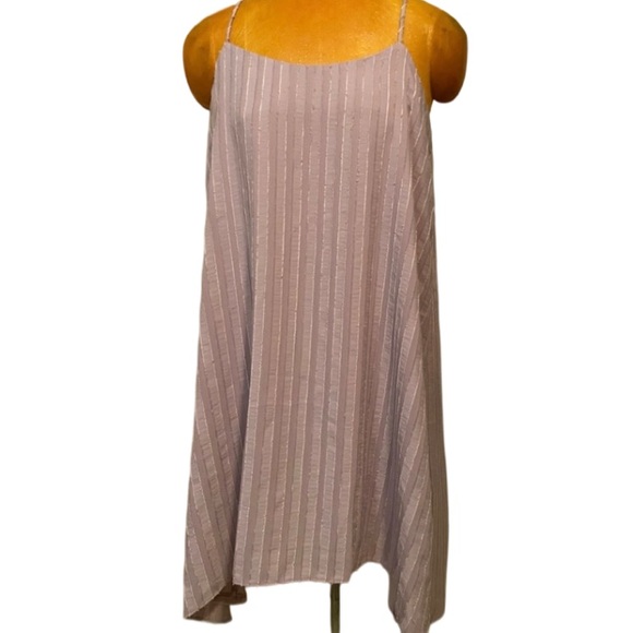 $178 NWT! BCBGMAXAZRIA Lilac Mauve Low Back Pleated Dress  A-line Slip Medium - Picture 4 of 10